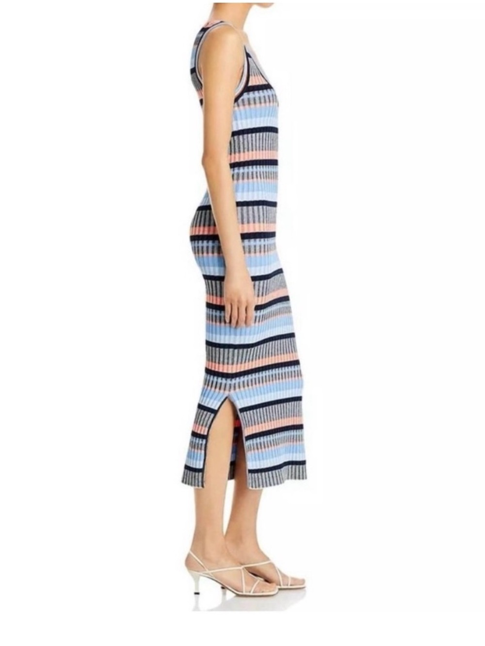 Retail $448 Veronica Beard Striped Ribbed Midi Dress i12 XL - Picture 4 of 6